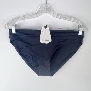 New! PRANA Black Summer Wave Bottom Bikini Coconut Girl Beach Boho Luxe Sz SMALL